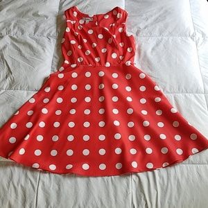 Peach Polka Dot Dress Barn Dress
